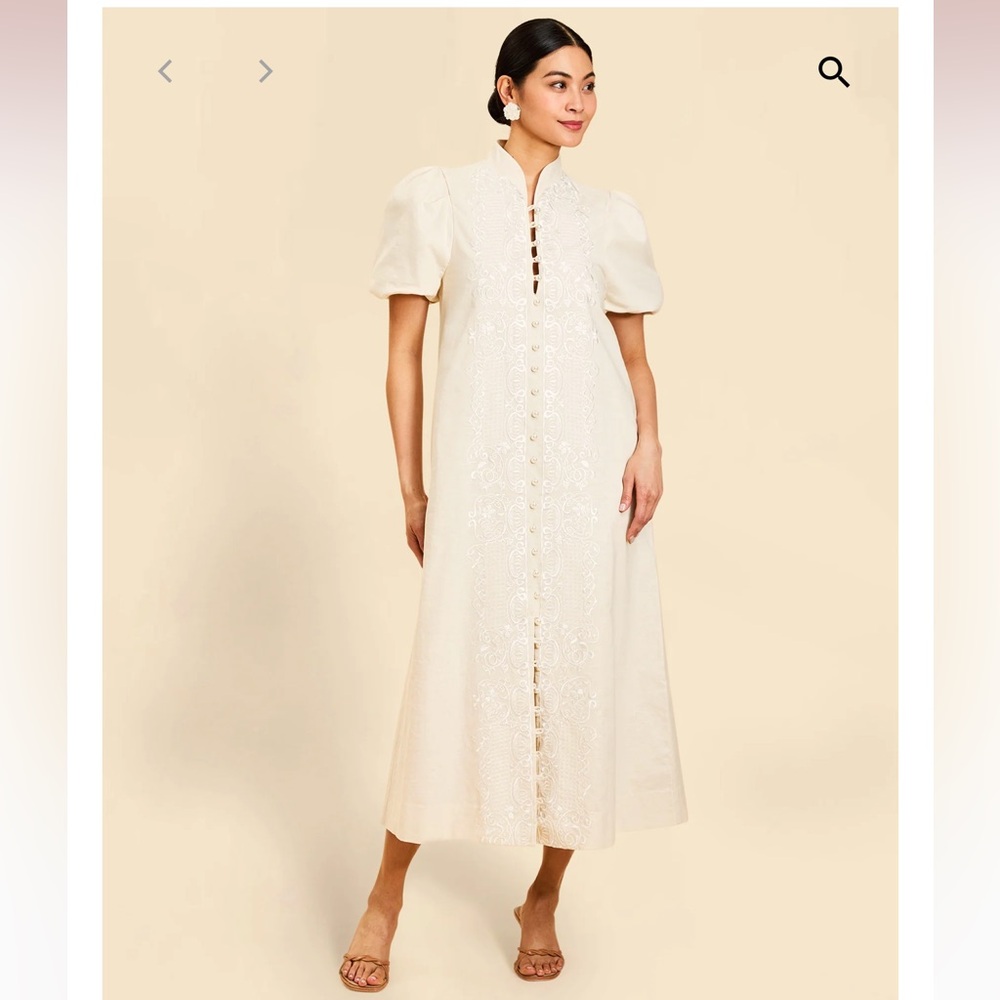 NWT MESTIZA NEW YORK Elliana Barong Midi Dress